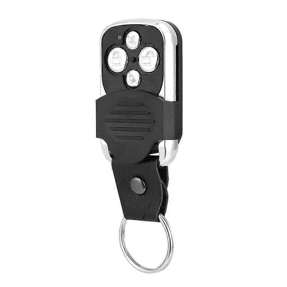 2pcs 433MHZ 4 Button Push Cover Duplicate Electric Door Remote Control with Faux Leather Buckle