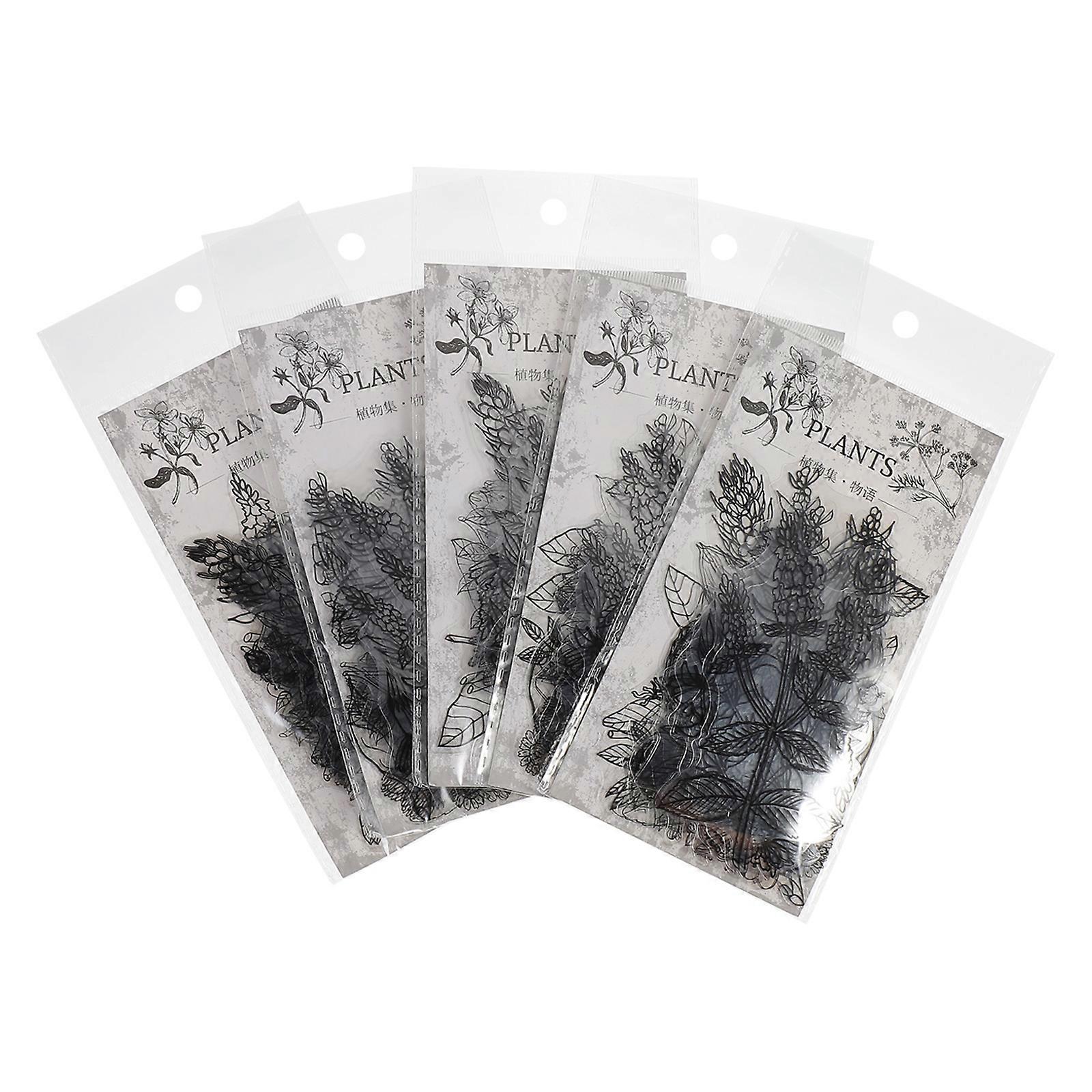 Plants Style Decorative Stickers for DIY Use with 120Pcs Paper Leaves Stickers