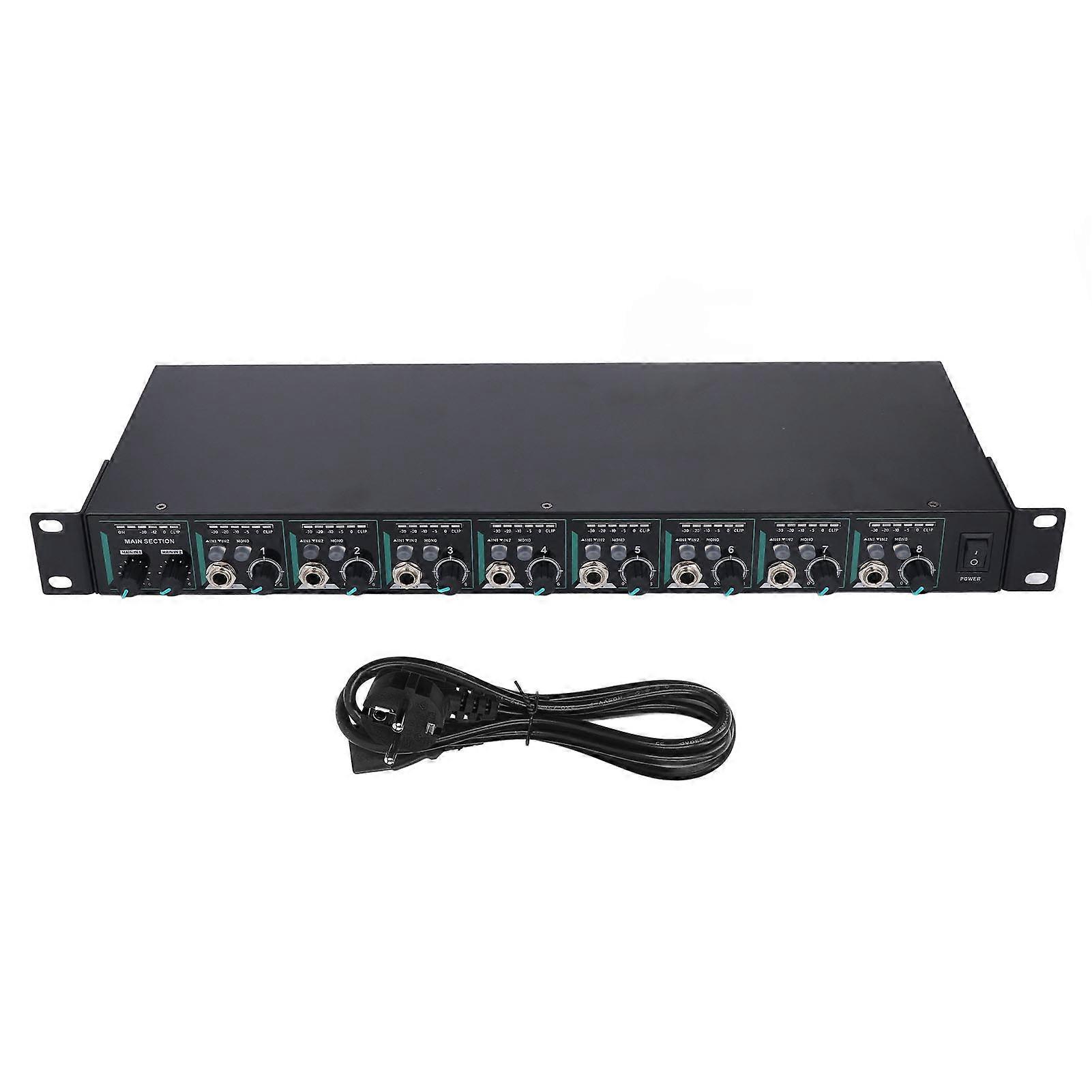 Professional 8-Channel Headphone Amp Splitter with Low Noise for Stage and Studio Use
