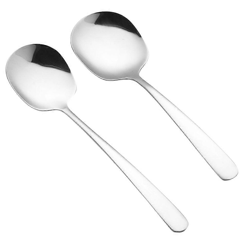 Stainless Steel Serving Spoon for Loading 2Pcs Reusable Food Serving Spoon Set