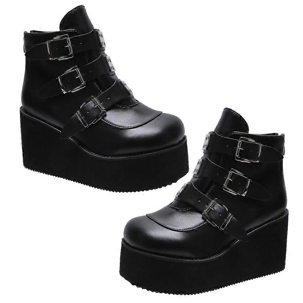 Ladies Ankle Booties Comfortable Insoles Four Black Color 1 Pair