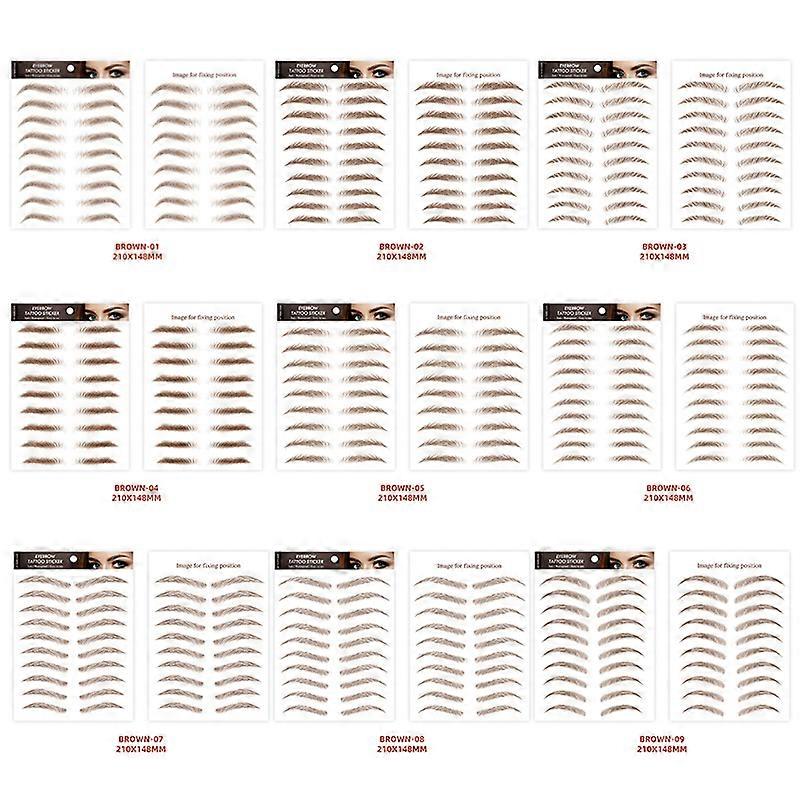6D Cheveux Comme Authentique Sourcil Imperméable À L’eau Imitation Écologique Paresseux Naturel Tatouage Sourcils Autocollants pour Femmes