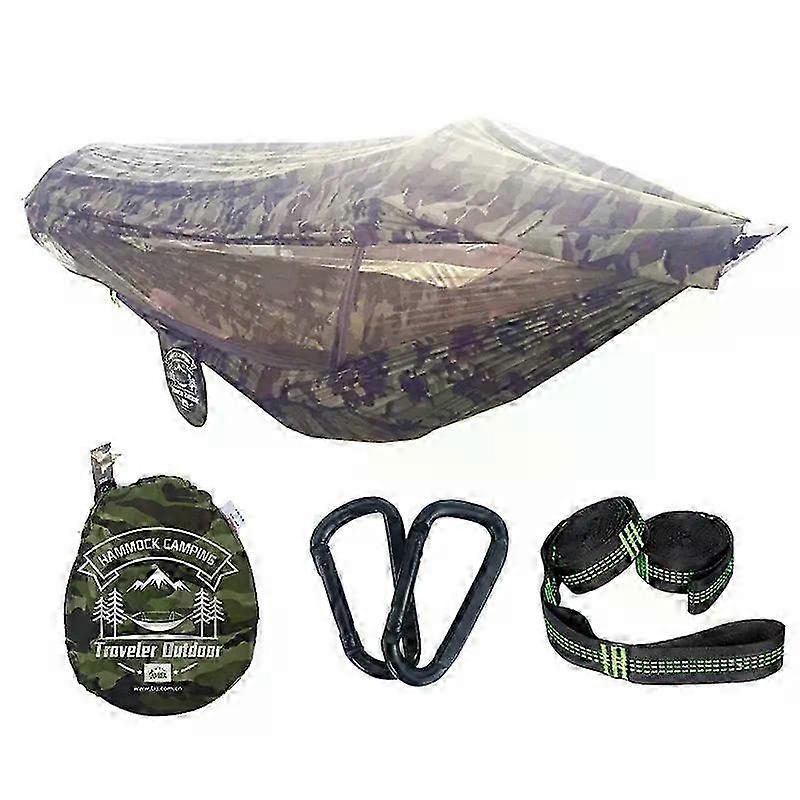Amaca da campeggio portatile all'aperto con zanzariera, letto appeso in tessuto resistente per 1-2 persone