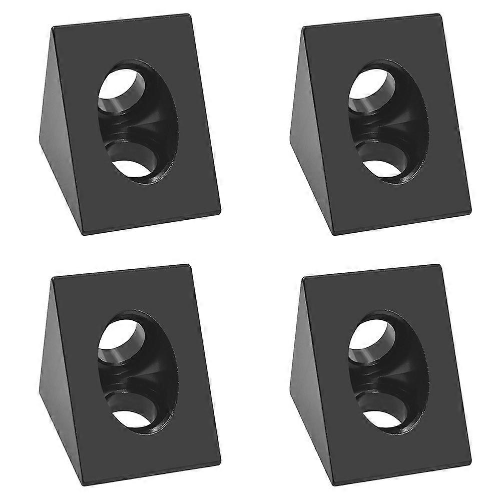 90 Degree Angle Bracket Connector for CNC & 3D Printer DIY V-Slot Black Corner for 2020 Aluminum Profile 4Pcs