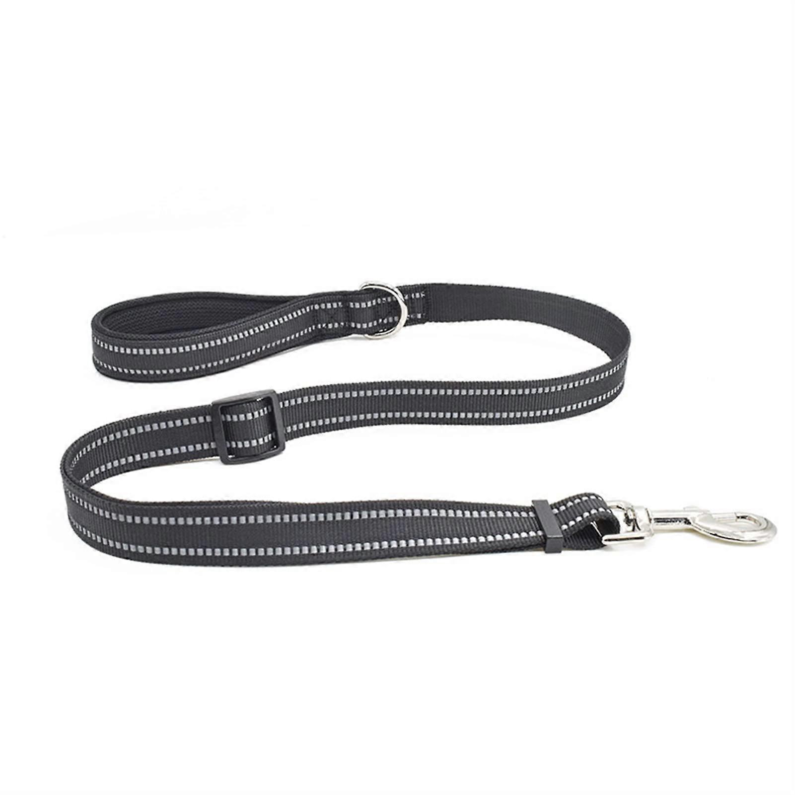 Breathable Nylon Dog Harness, Reflective, Adjustable, Black Leash, Size L