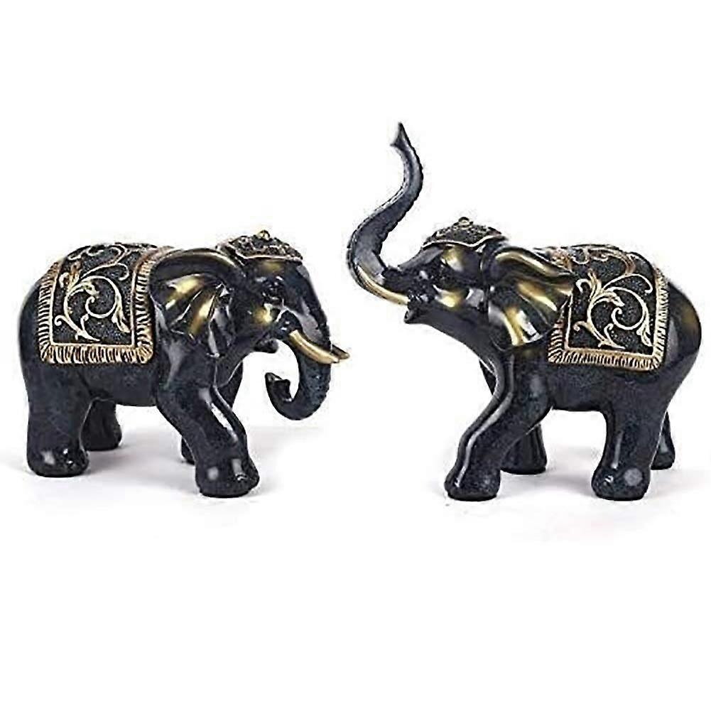 Elephant Figurine For Living Room Decor, Ornamental Cabinet Accent, Indoor Statue, Veranda Home Decor