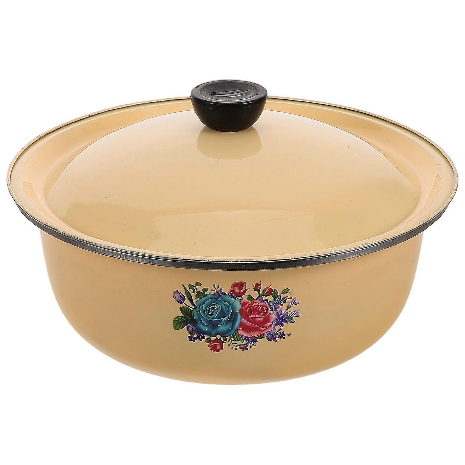 It sounds like you're describing a product listing for a **large retro style metal mixing bowl** or **extra large stainless steel basin** intended