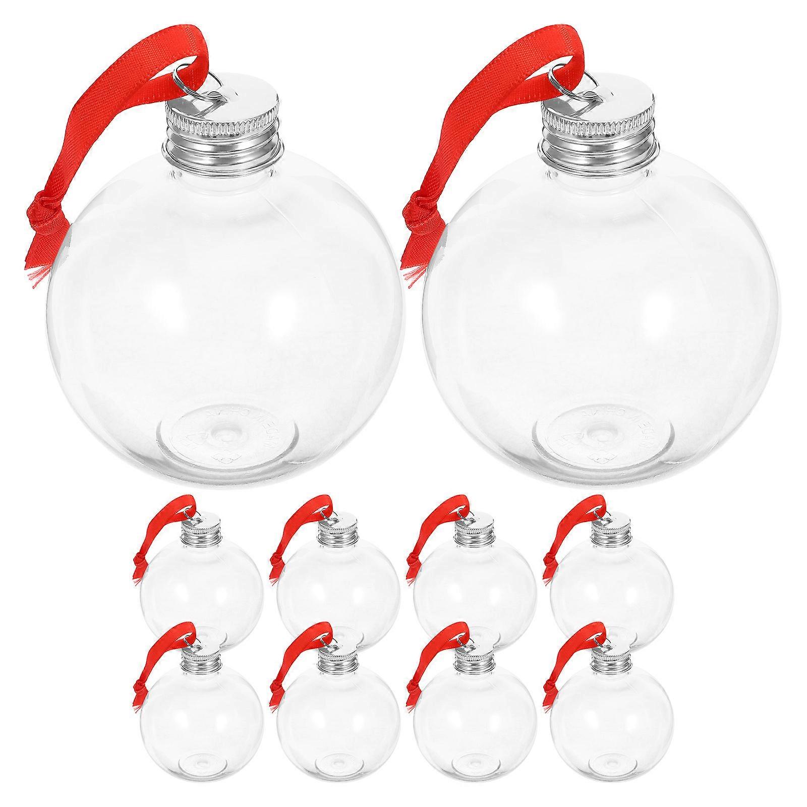 Candy Boxes Transparent Candy Bottle Christmas Decorations Festive Atmosphere Material 6.20X5.00X5.00CM 10Pcs