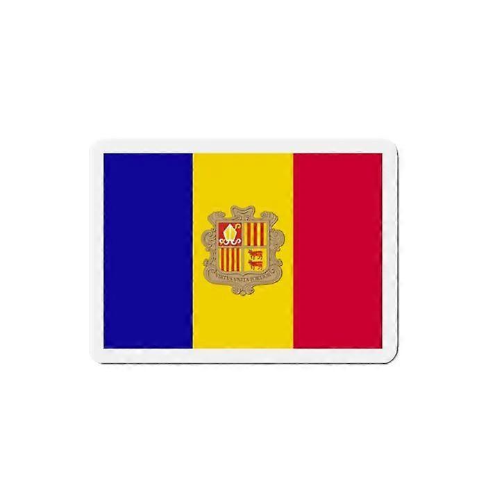 Andorra Flag Magnet - Multicolored - 9 cm - 50 pieces - Synthetic resin - Mixed