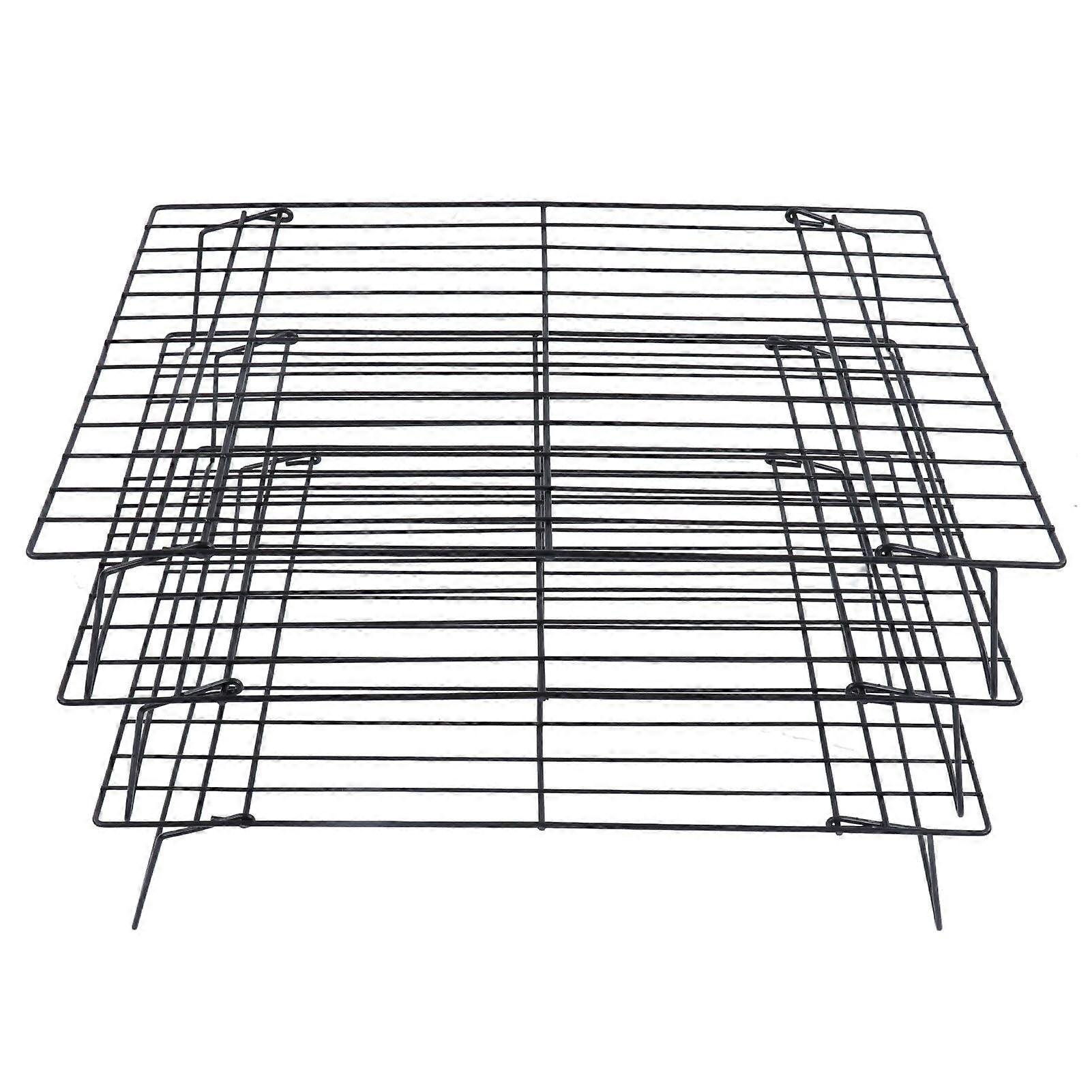13 Inch Iron Baking Rack 3 Layer Non Stick Cooling Racks for Cooking Baking Cake BiscuitsYMJJ