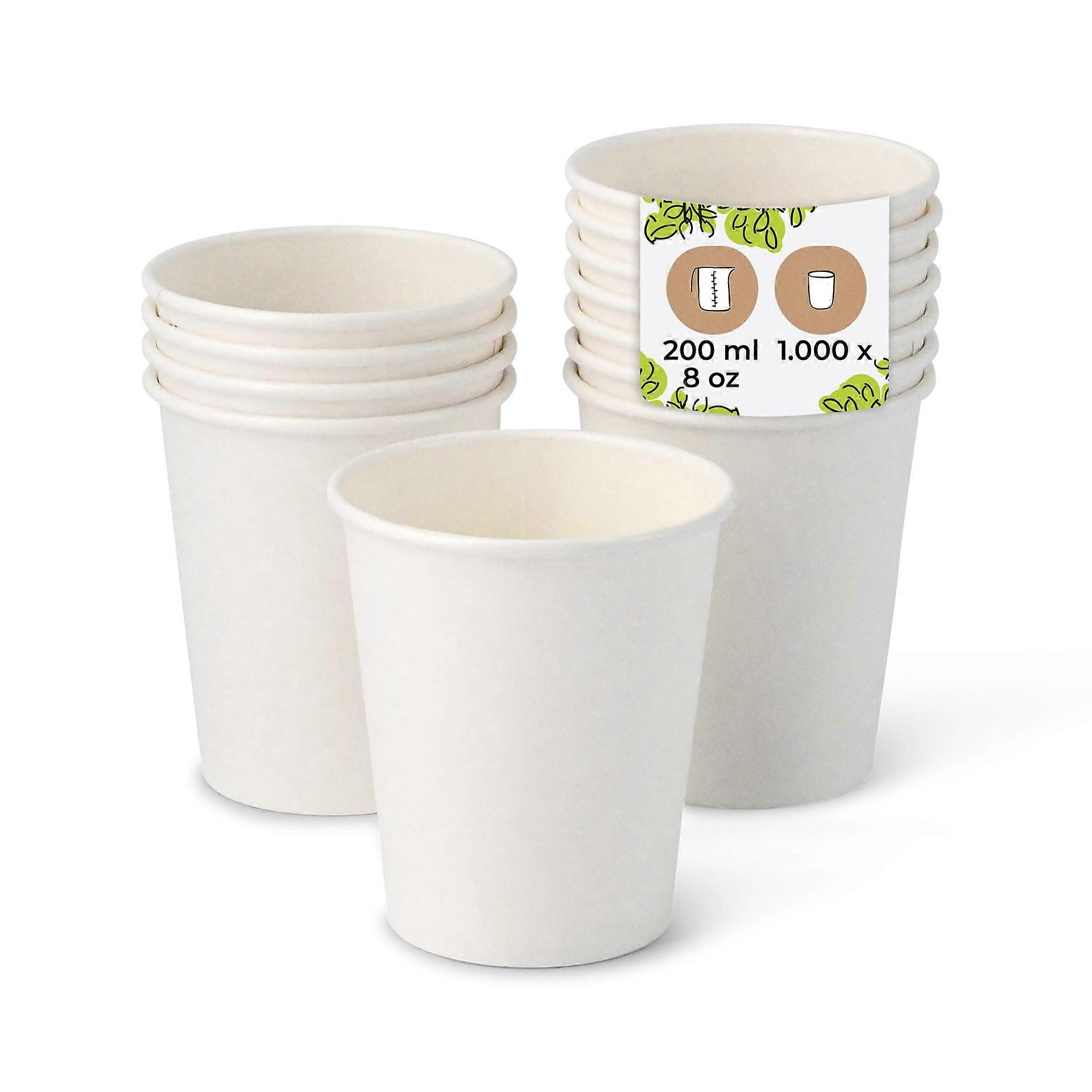 Gobelets en papier bio – Compostable, Biodégradables, Blancs, Vierges, Écologiques, Personnalisables