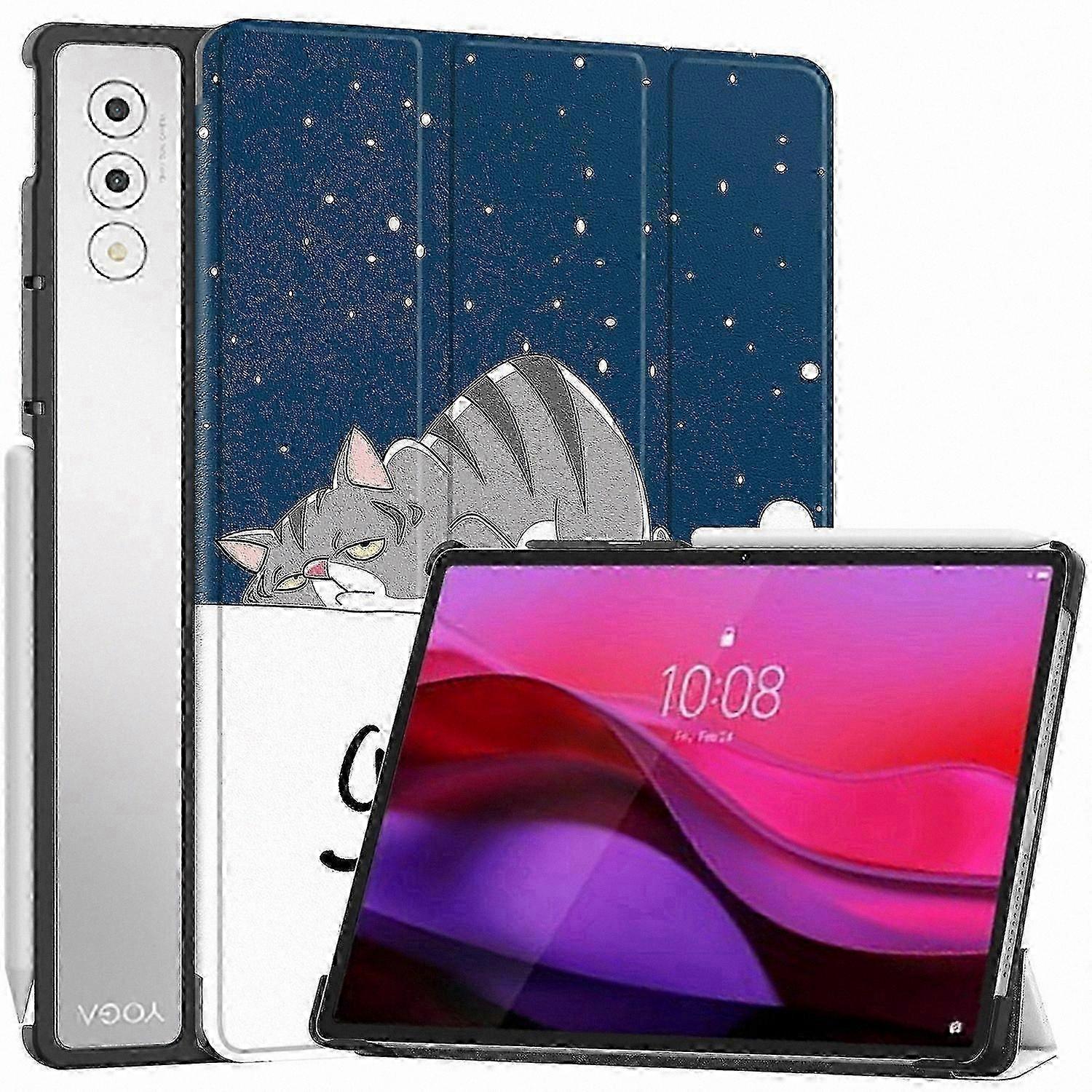 Stylish Pattern Printed Leather Stand Case for 10-Inch Tablets - Graffiti Design