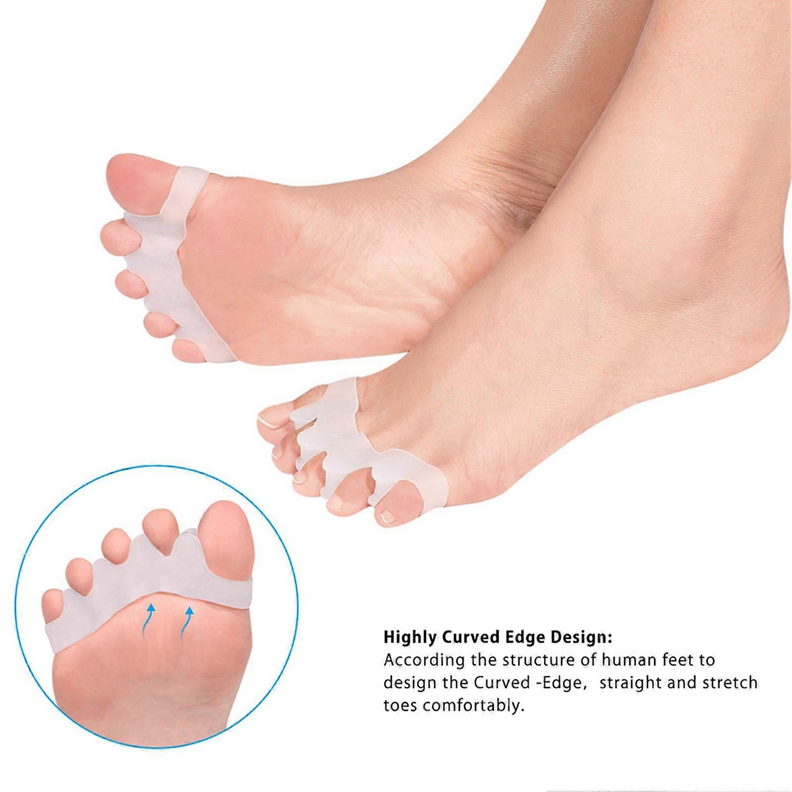 Hammer Toe Straightener Spacers for Bunion Pain Relief, Hallux Valgus, Crooked Toes and Overlap