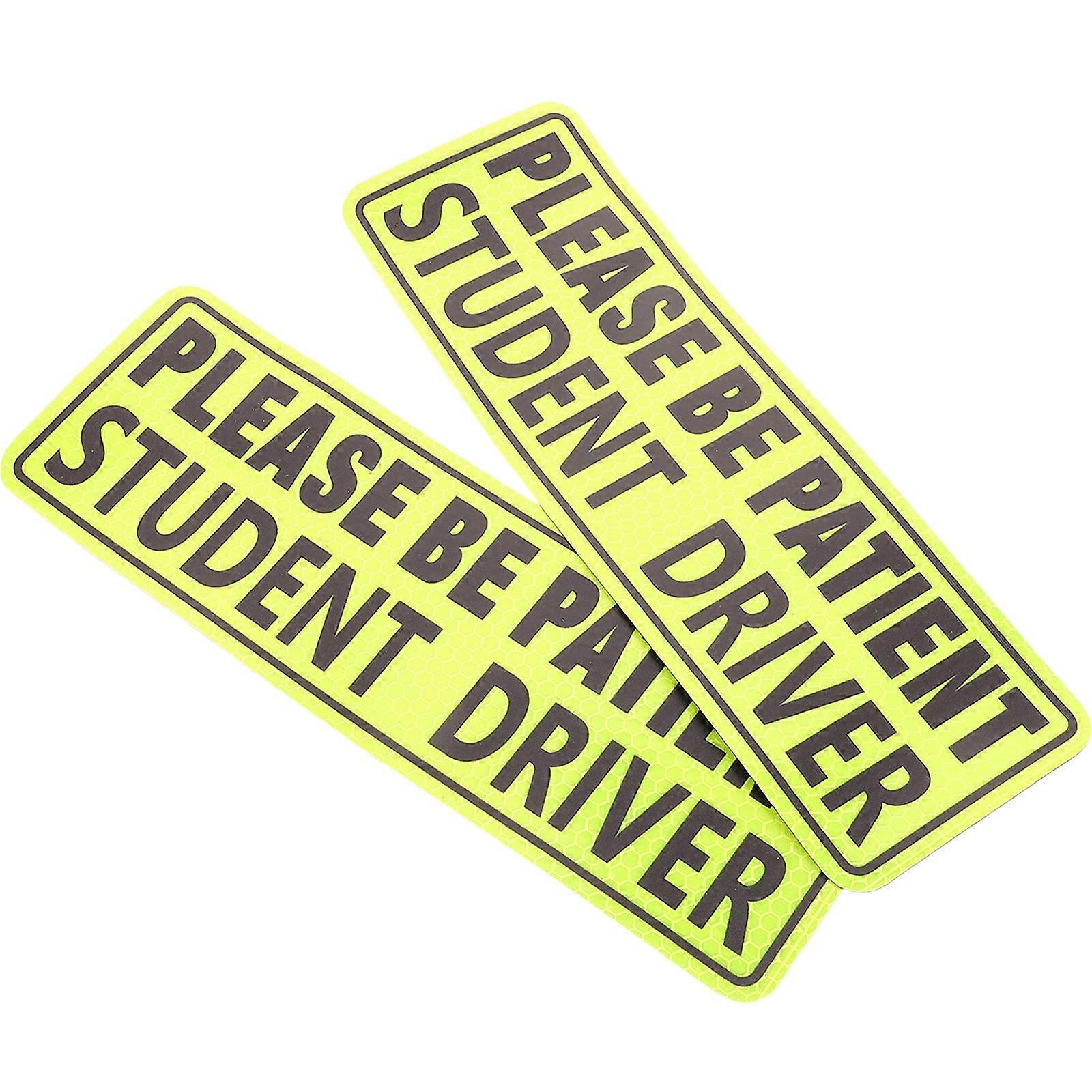 2pcs Driver Training Sticker Durable Car Decal for Novice Drivers Easy to Apply and Remove Safe Learning Sign for Learner Vehicles