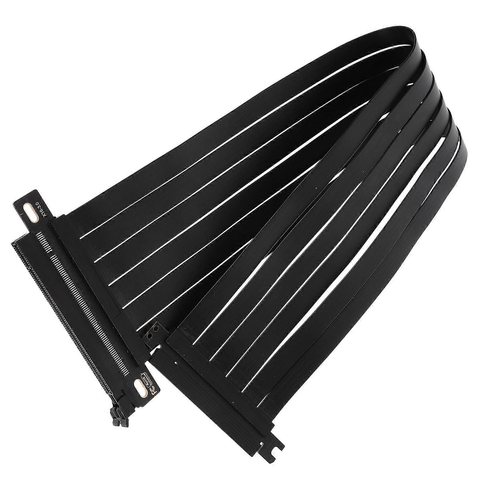 PCI Express Riser Cable for Graphic Card with Stable Transmission Copper Material Black Color 50cm