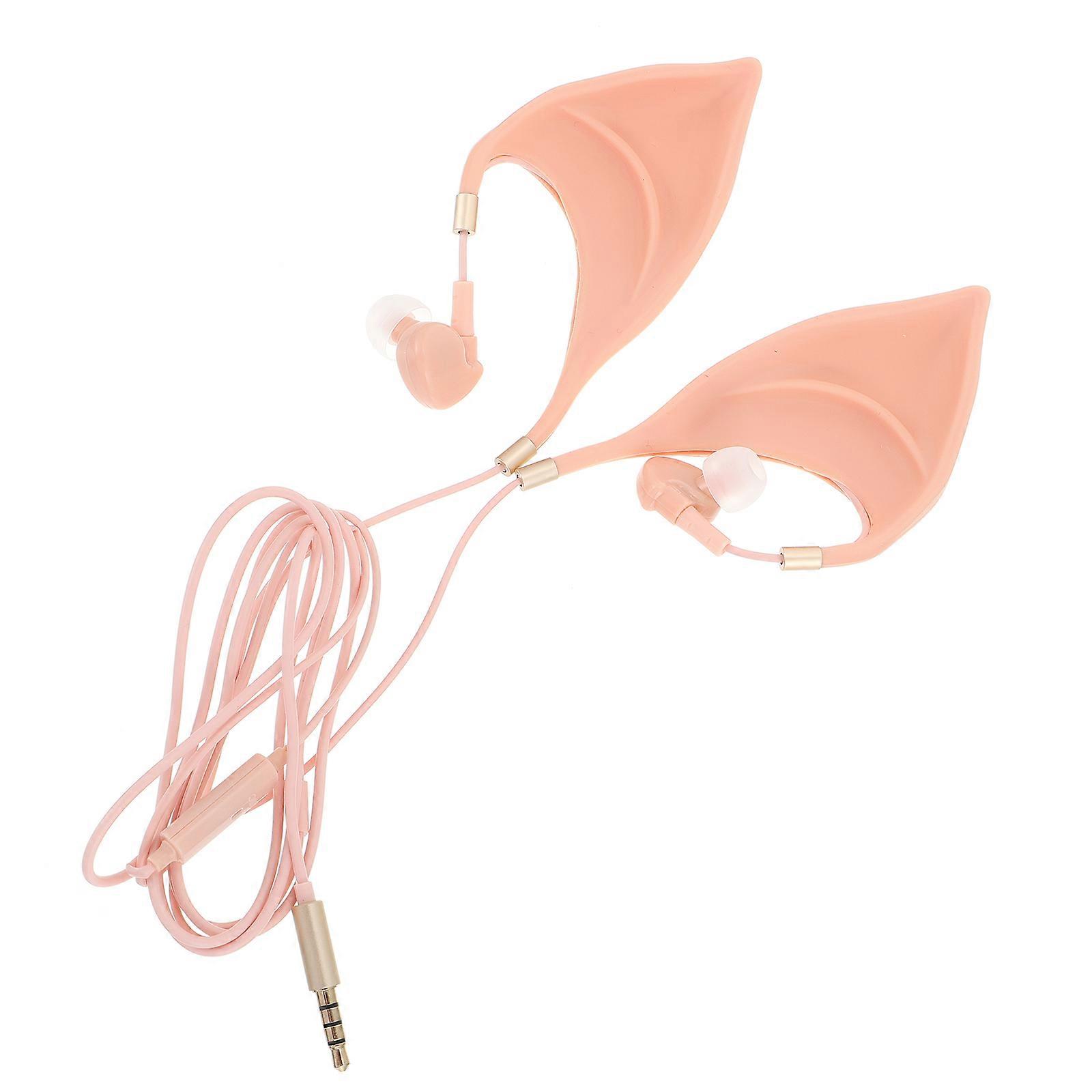 Creative Ear Shaped Wired Control In Ear Music Earbuds 1 Set