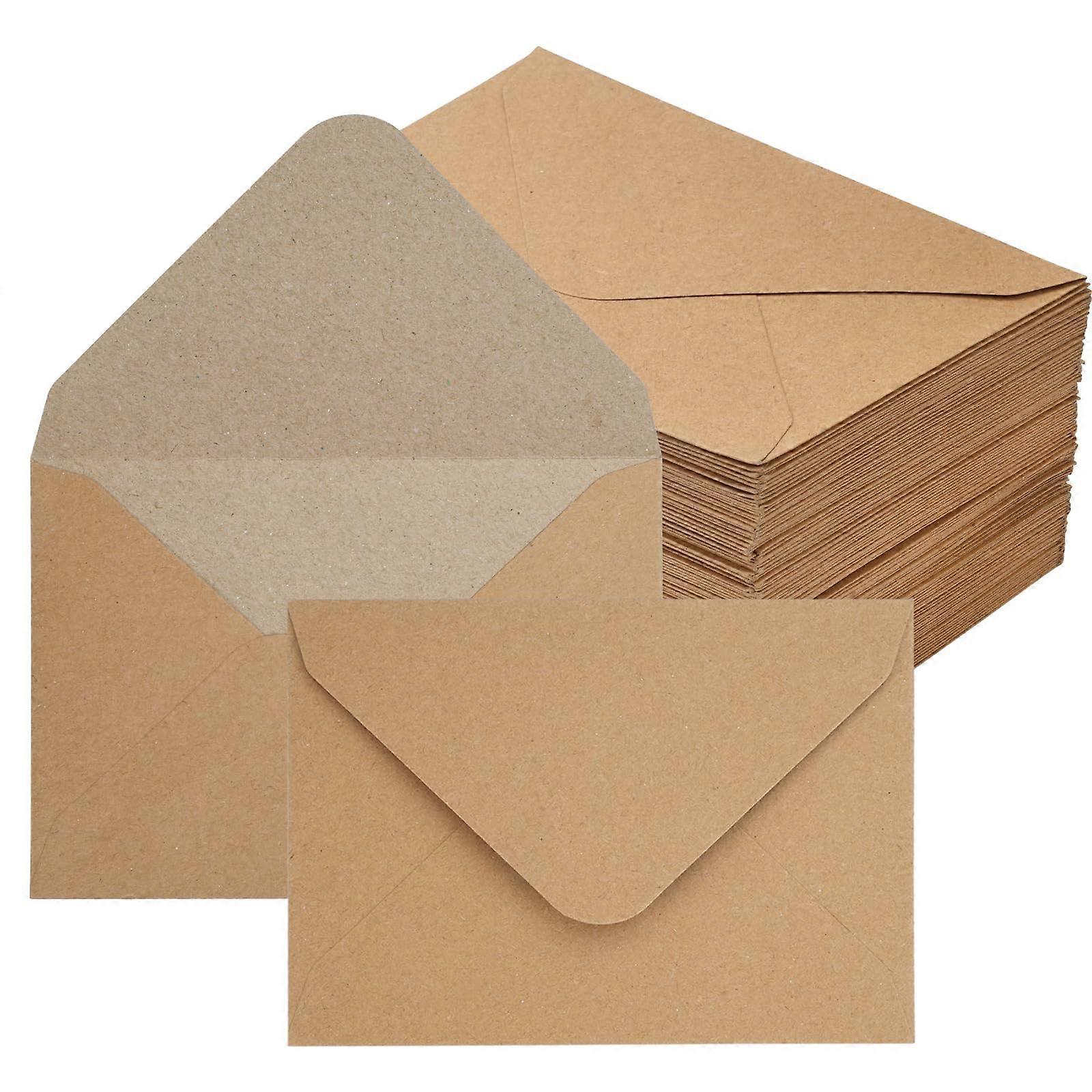 50 Pack Brown Envelopes DIN B6, 130 g/m Kraft Paper Envelopes