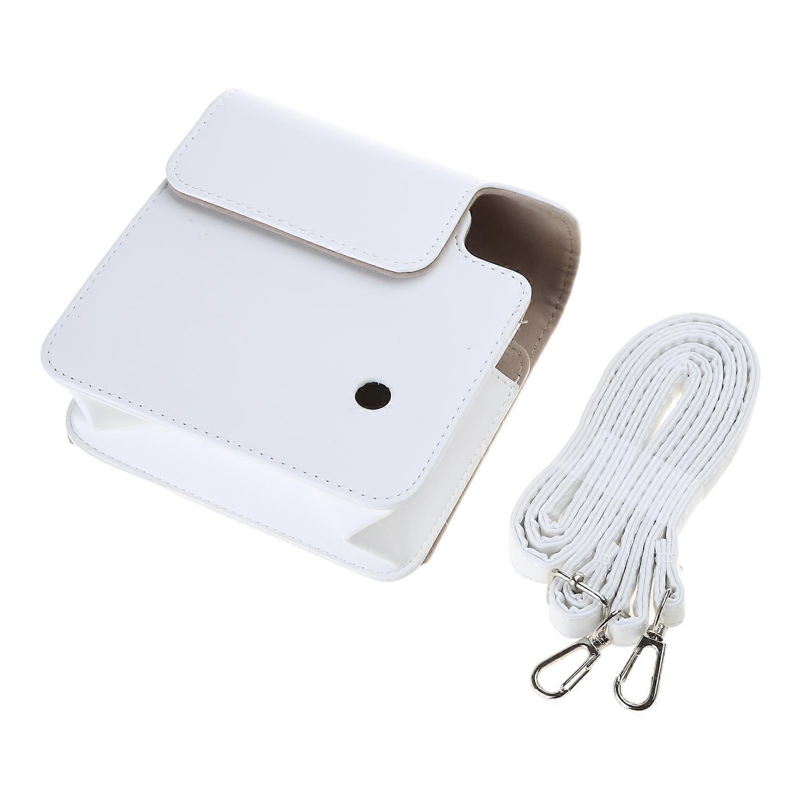 Protective Camera Cases for Instax Square SQ1 Instant Camera, PU Leather Bag Pouch with Removable Adjustable Strap  White