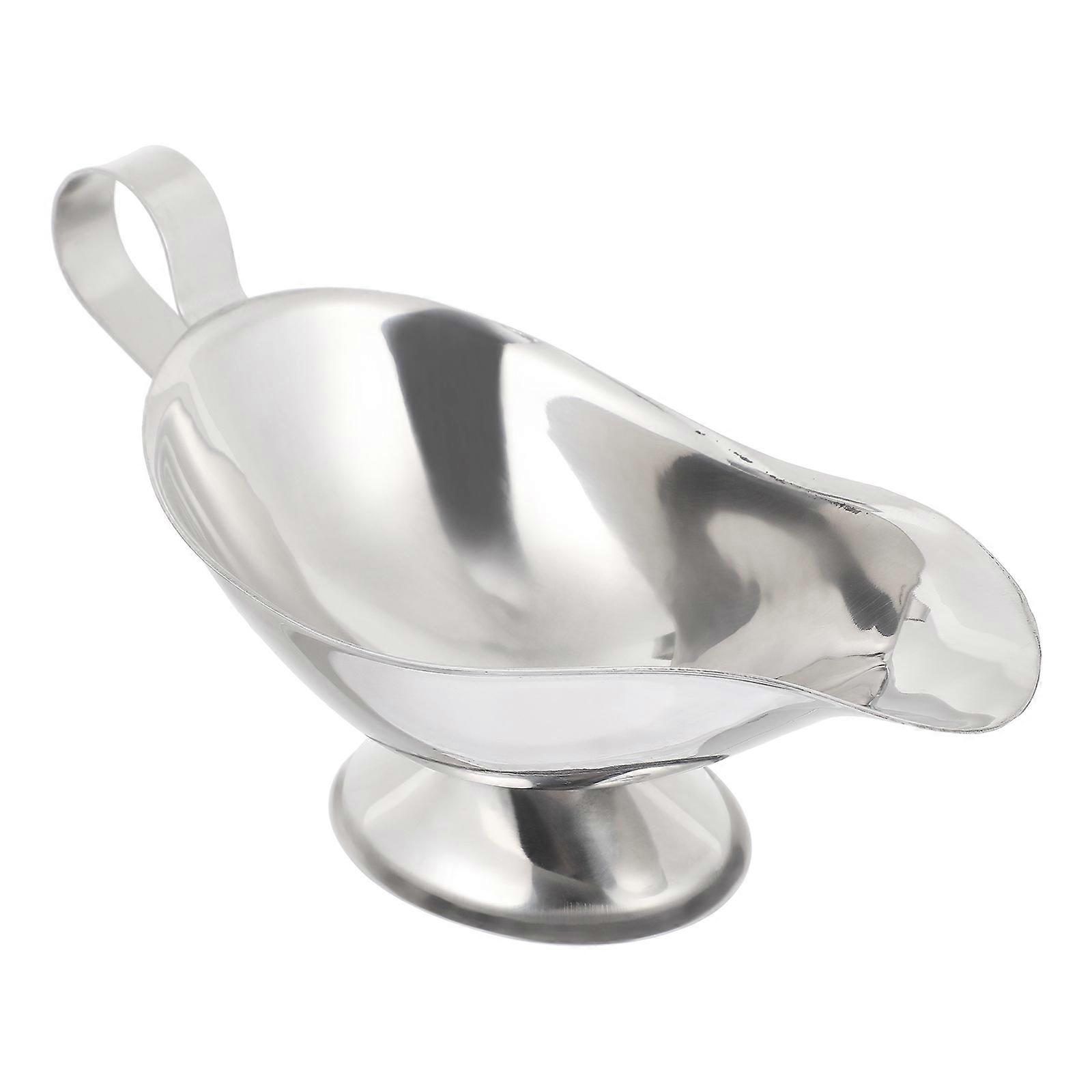 Gravy Sauce Boat Stainless Steel Container Home Dining Silver 17X8X6CM Drip Control 1Pcs