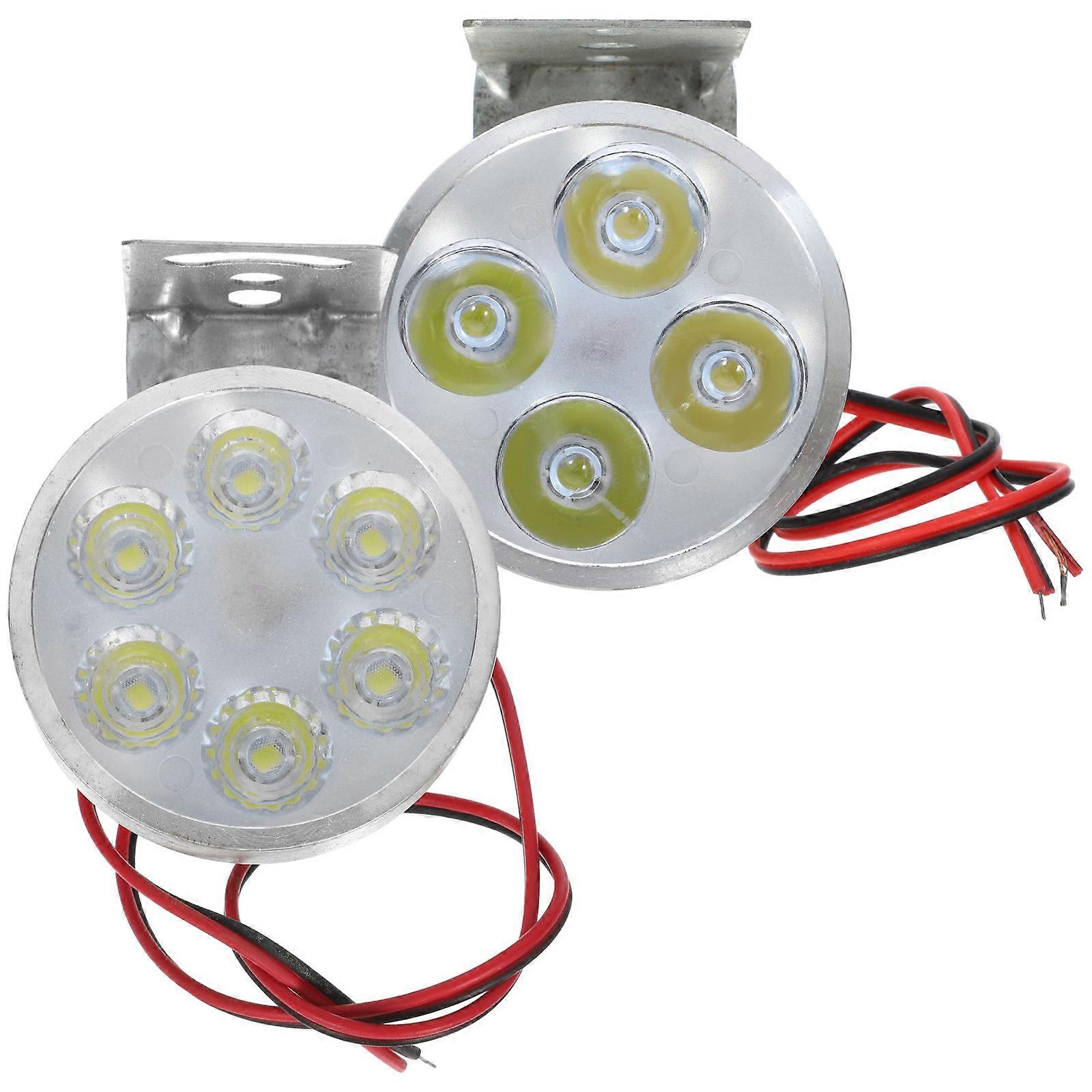 2 Pcs Motorcycle Headlights Spotlights High Brightness Smart Chip Heat Dissipation Energy Saving Design for Night Illumination