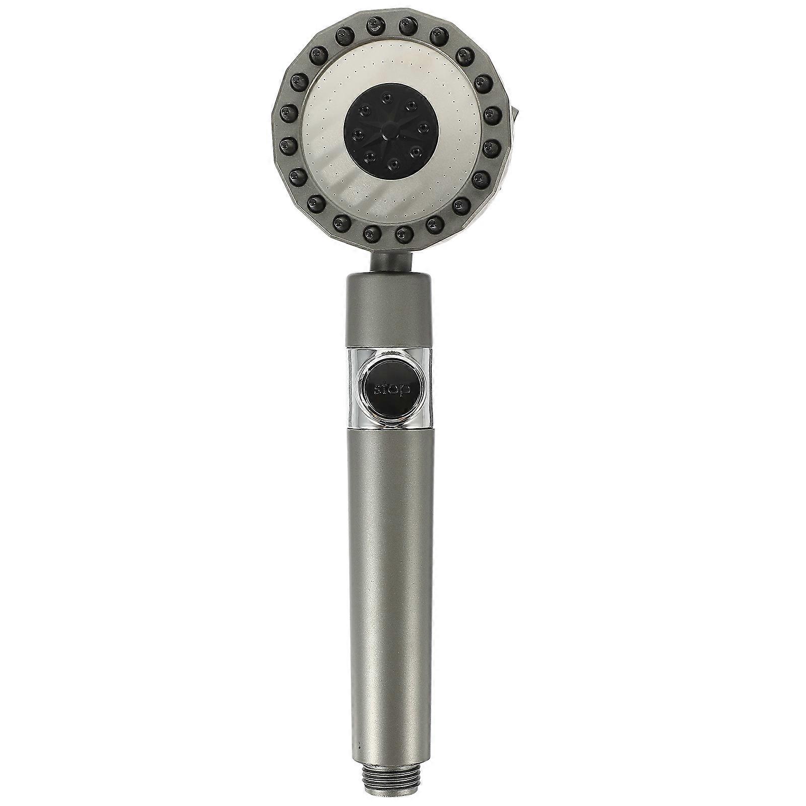 Removable Shower Head with ABS Material for Comfortable Bath Use Grey Compact Size