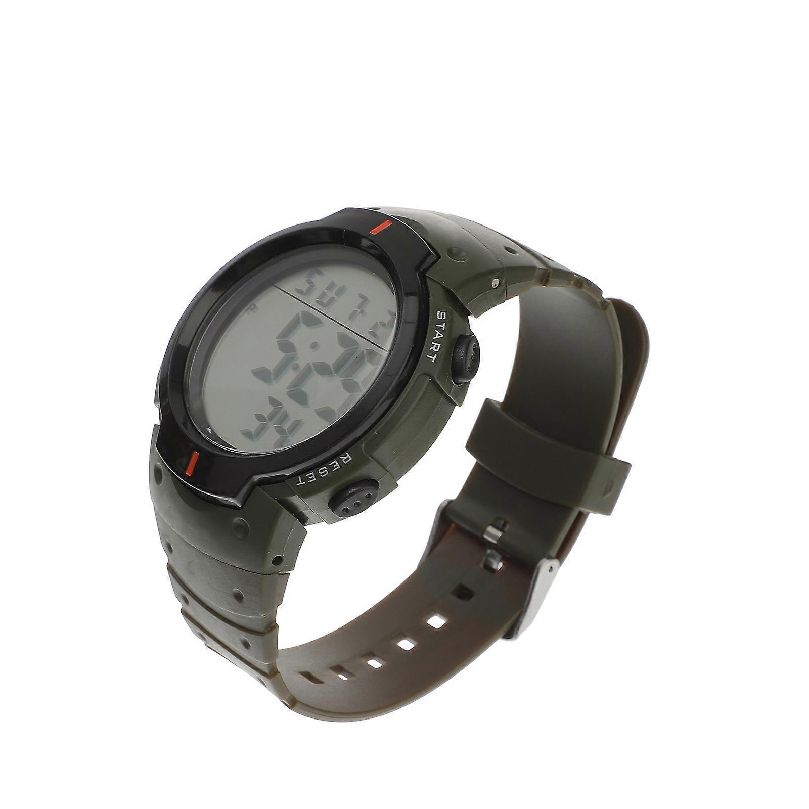 LED Watch for Men Dark PU and ABS Material Waterproof with Luminous Design 1PC