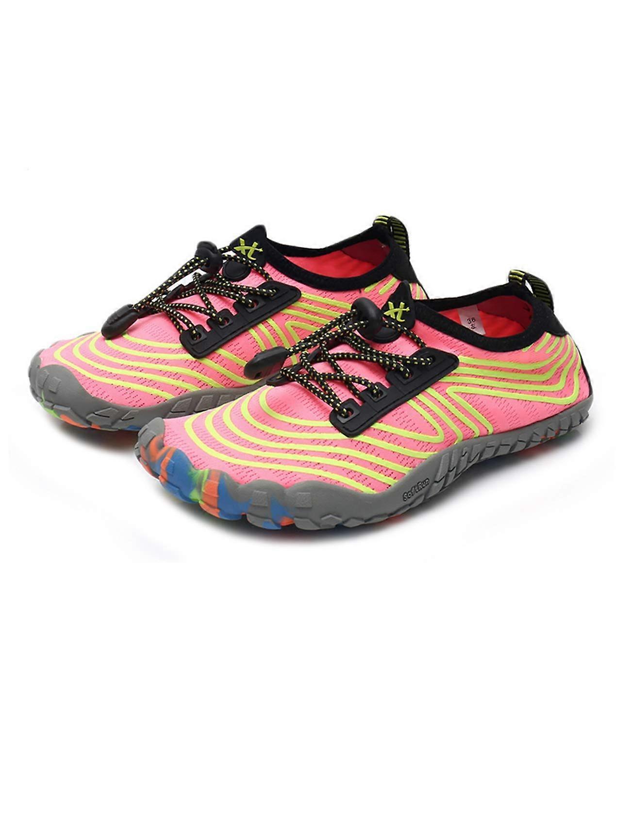 Unisex QuickDrying Beach Shoes, Easily Adjustable for Snorkeling, Yoga, Beach Shoes, Diving Socks, Watermelon Red Yellow, Watermelon Red Yellow