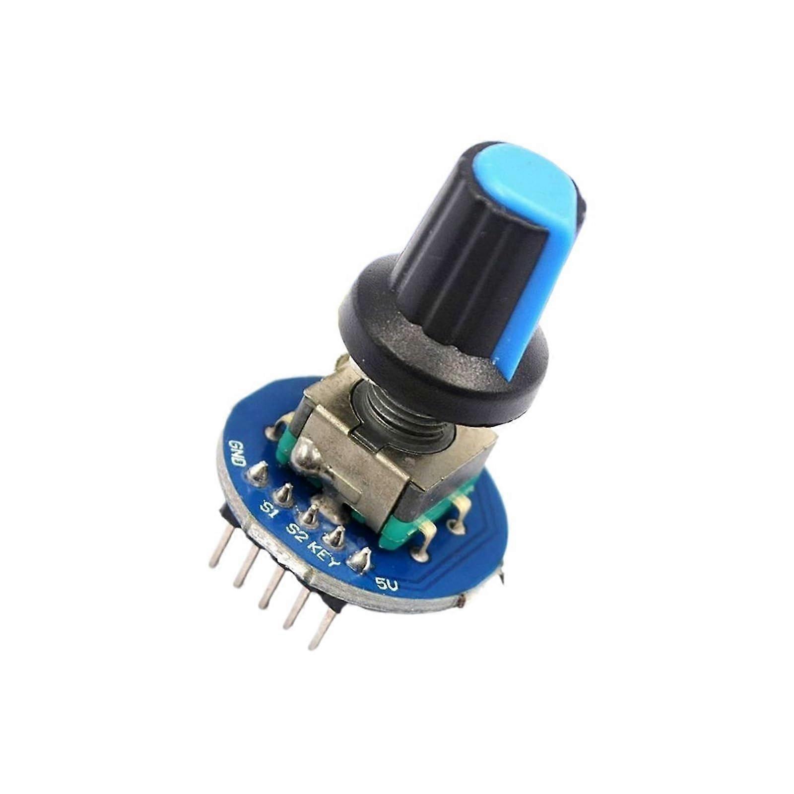 EC11 Rotary Encoder Module with Switch for Brick Sensor Development - Round Audio Potentiometer Knob Cap