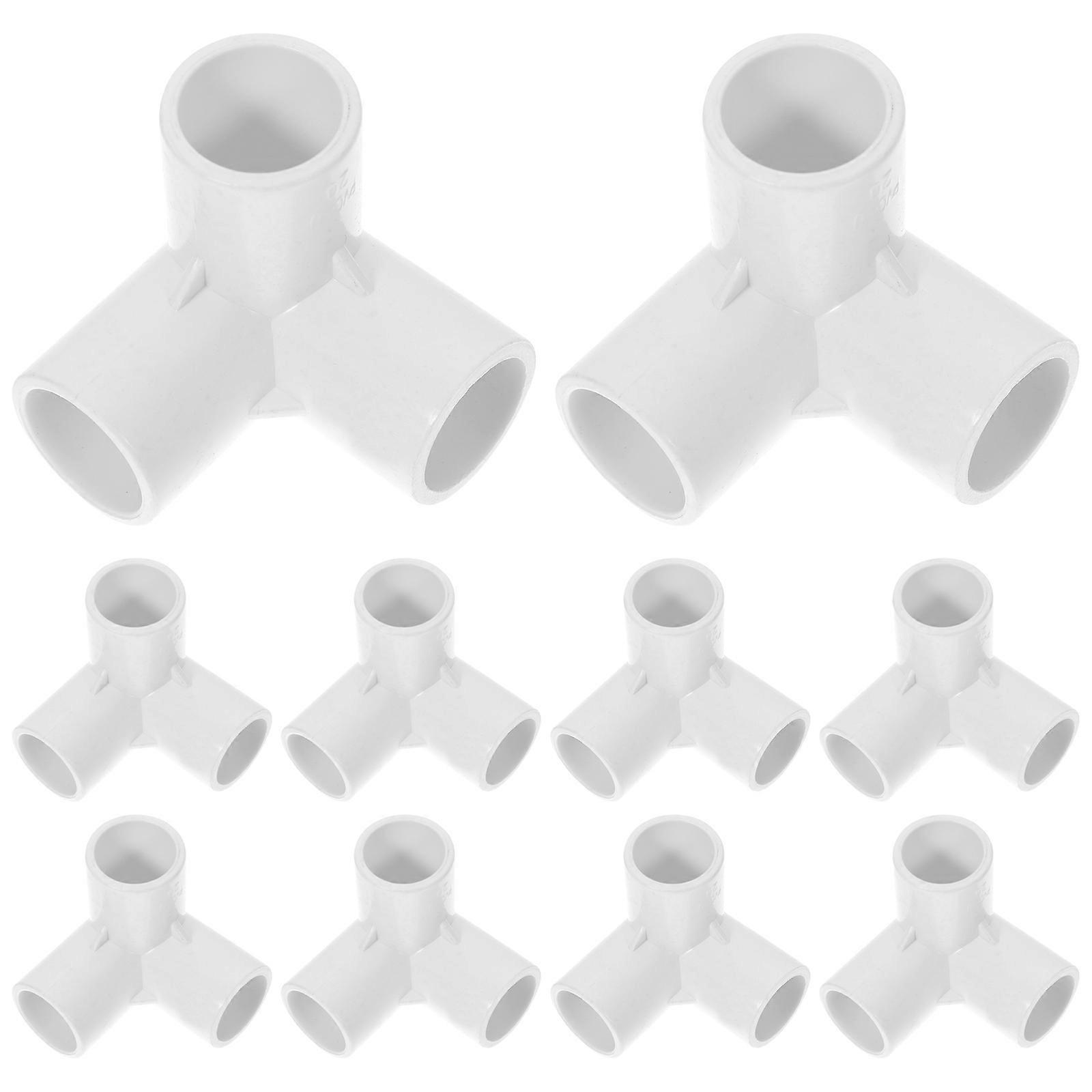 3-Way PVC Fitting Tent Connector 10Pcs Greenhouse Joint For Homeowners 1/2 Inch Acid And Alkalinity Resistance