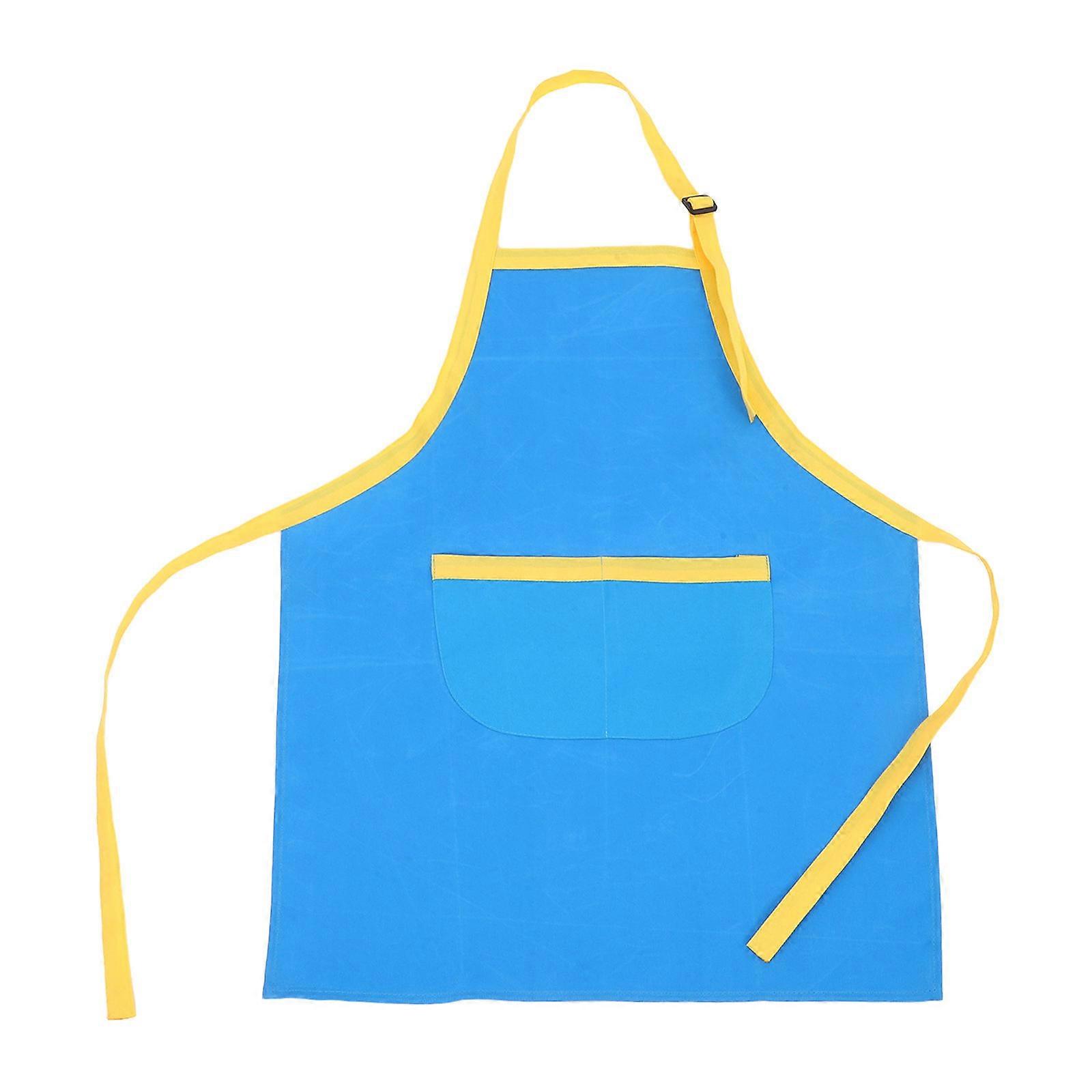 Kids' Art Smock and Cooking Apron with 2 Pockets Adjustable Straps for Painting Baking and Role Play Fits Ages 57