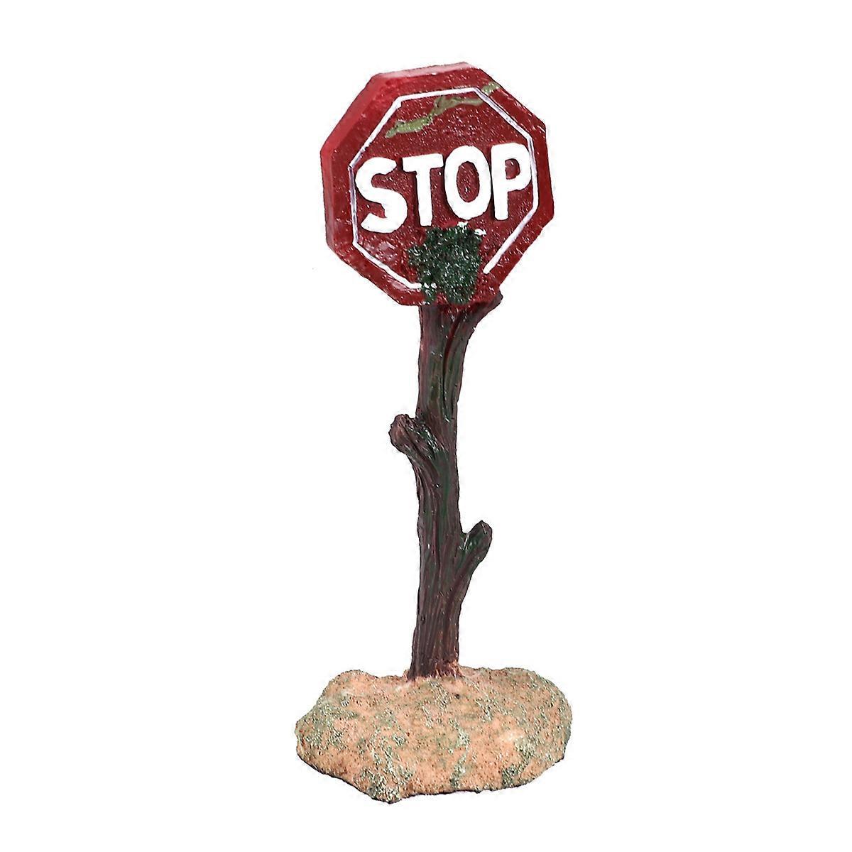 Multi-Colored Resin Warning Signs for Aquarium Decoration Create Vivid Fish Tank Landscapes 6 Pieces