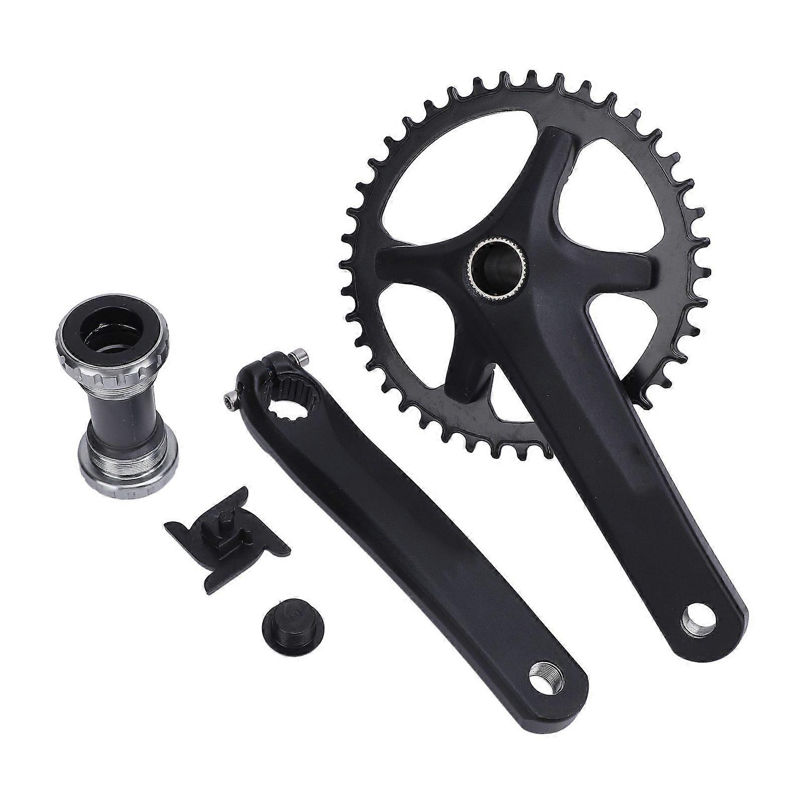 Cycle Crankset Aluminum Alloy BCD110mm 42T Chainring Crank Arm Set with Bottom Bracket for 9 to 11 Speed Cycles