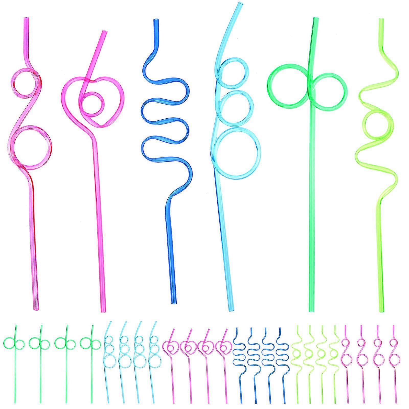 30Pcs gebogene Strohhalme für Party Fruchtsaft Strohhalme Neuheit Strohhalme Party dekorative Getränke Strohhalme