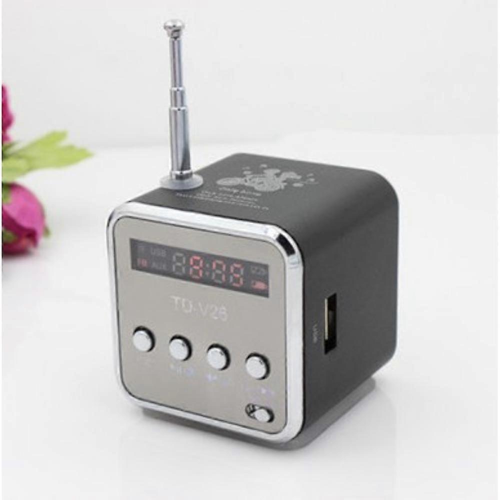 1PC FM Portable Mini Radio Micro Treble Bluetooth Portable Voice For Computer Mobile Phone MP3 Music Support Micro TF card