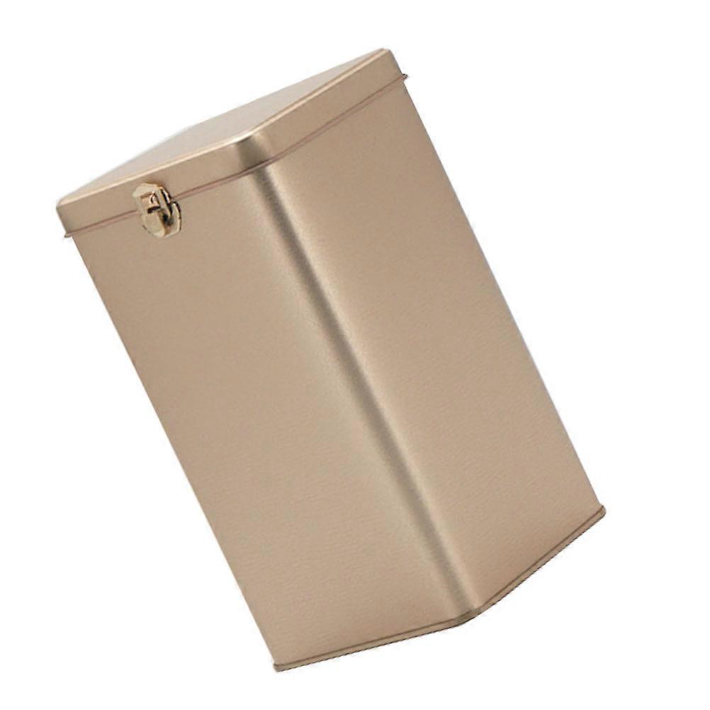 Cylindrical Tea Storage Container Retro Simplicity Ideal For Tea Shop Gift Packaging Golden Moisture-proof 1Pack