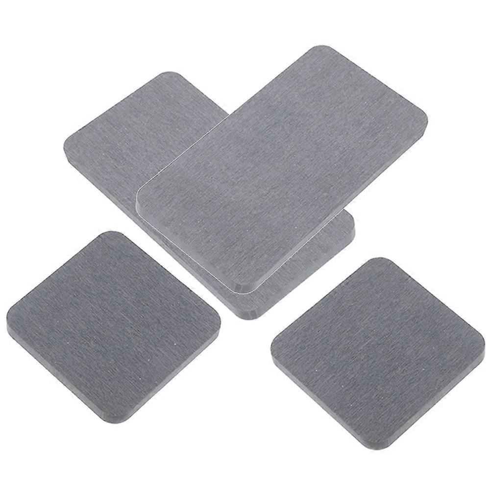 Diatomite Coasters with Water Absorbent Function for Home Use Dark Grey Nonslip Pad 4 Pieces