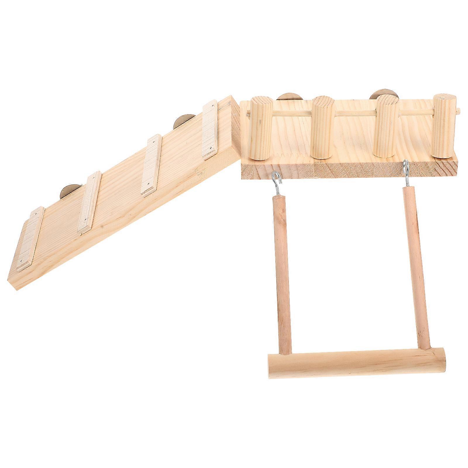 Light Yellow Pet Toy Set for Hamster and Birds 3 Piece Set Made of Synthetic Material Safe and