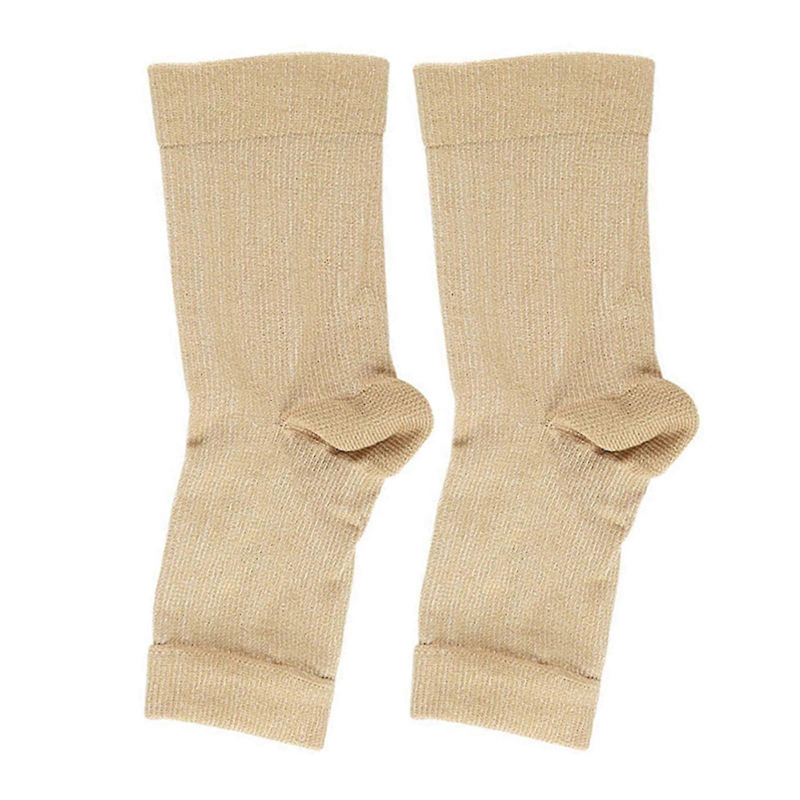 1 Pair Plantar Fasciitis Socks Arch Support Soft Breathable Nylon High Elastic Compression Foot Sleeve for Men