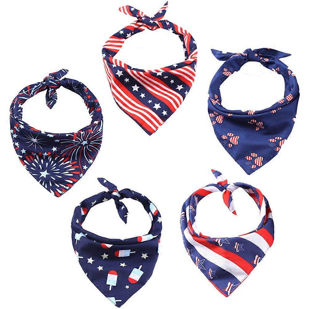 It sounds like you're describing a **pet bandana** with a **unique design** — combining elements like a **triangle shape**, **American flag**,