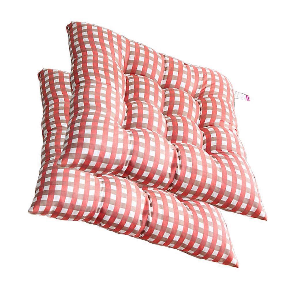 Orange Polyester Home cushion with Grid Pattern for Cozy and Stylish Living Room Use 16 x 16 inches