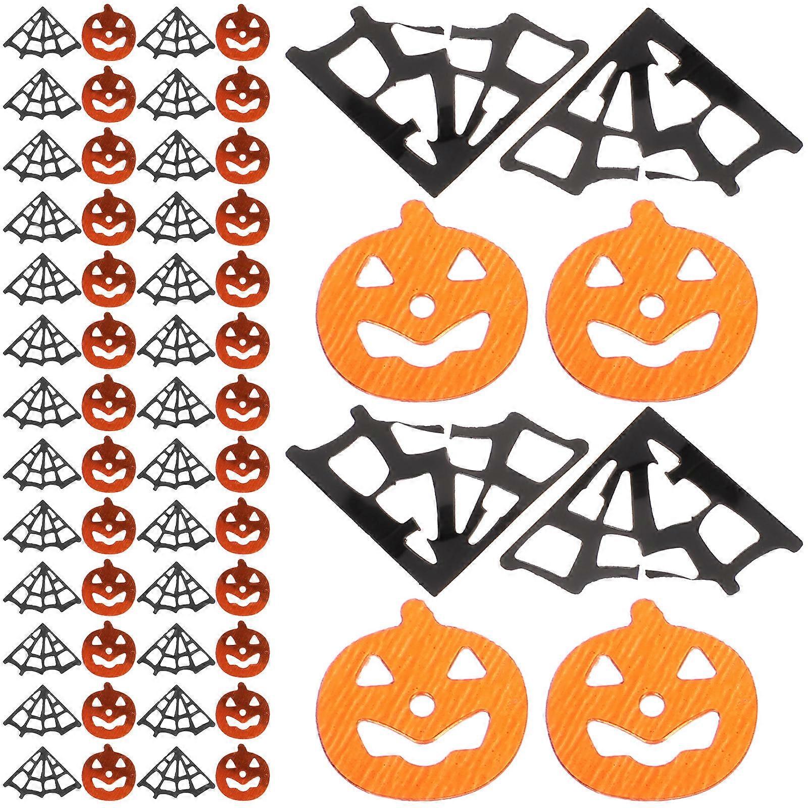 Halloween Table Confetti Scatter Plastic Pumpkin Witch Spider Web for Event Organizers 2Pack