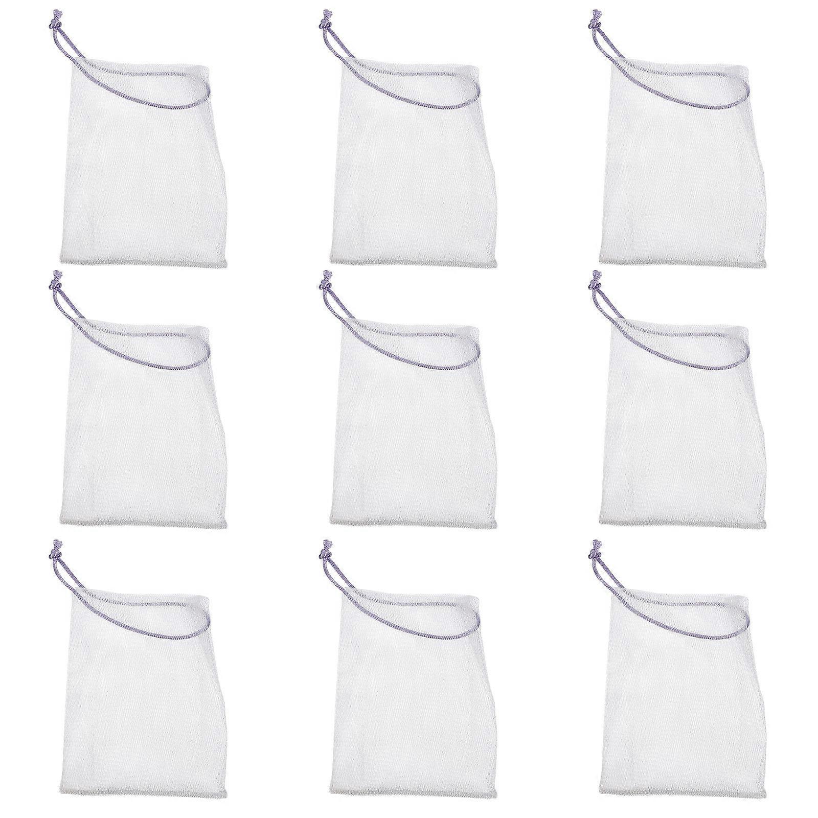 Multi Colored Nylon Soap Foaming Net for Home Use with Drawstring and Durable Design, 40pcs