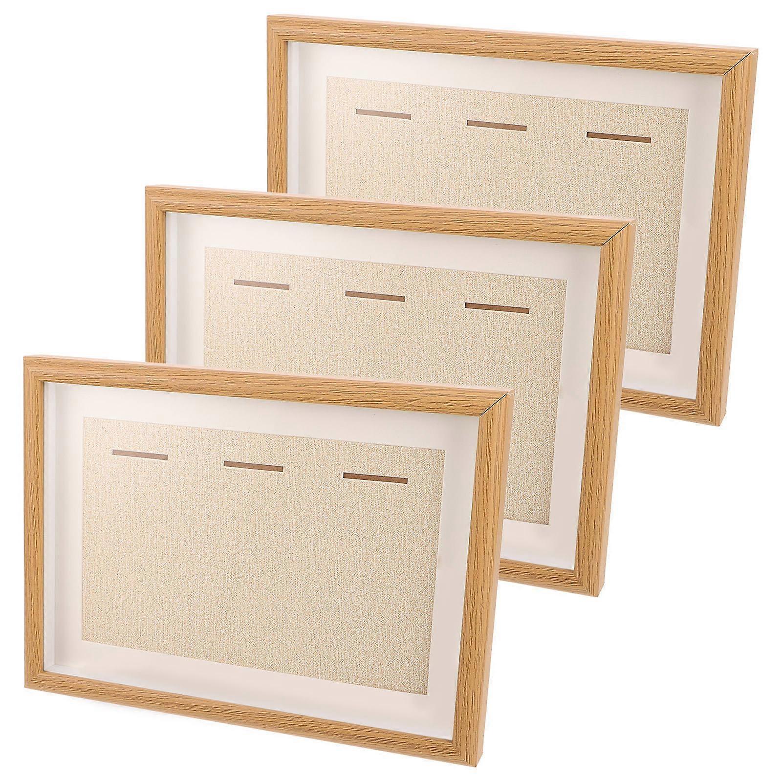 Medal Shadow Box Frame For Marathon Gymnastics Runners 12.6X9.1X1.2In Storage Function 3Pcs