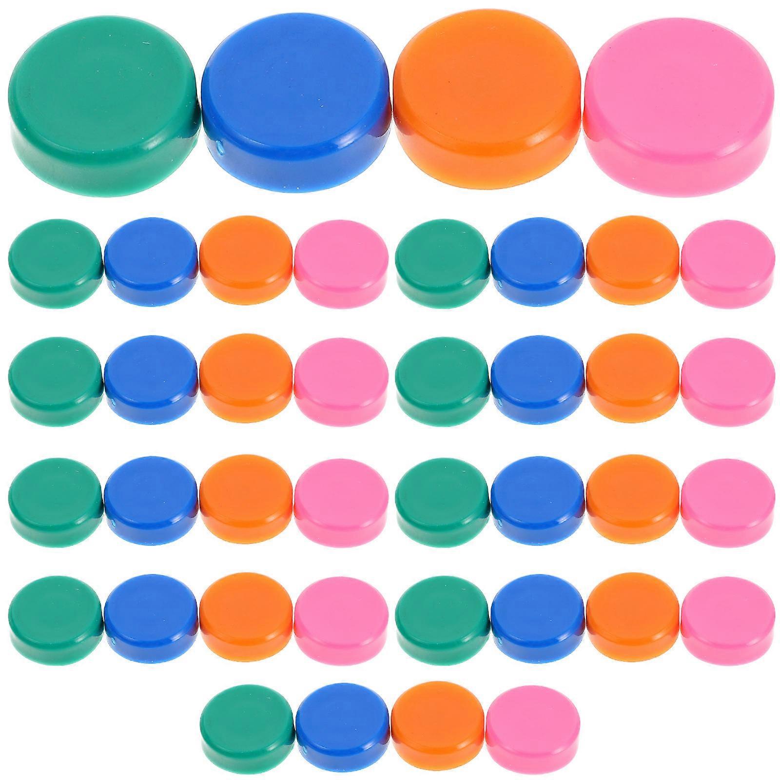 40Pcs Multi Color Round Magnets For Classroom Use Ideal For Note Taking And Message Display Featuring Soft Magnetic Sheet