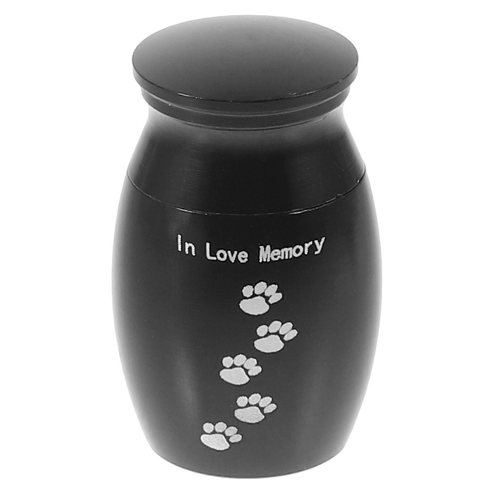 Alloy Pet Urn Cinerary Casket Memorial Box for Small Cat Ashes Keepsake Container