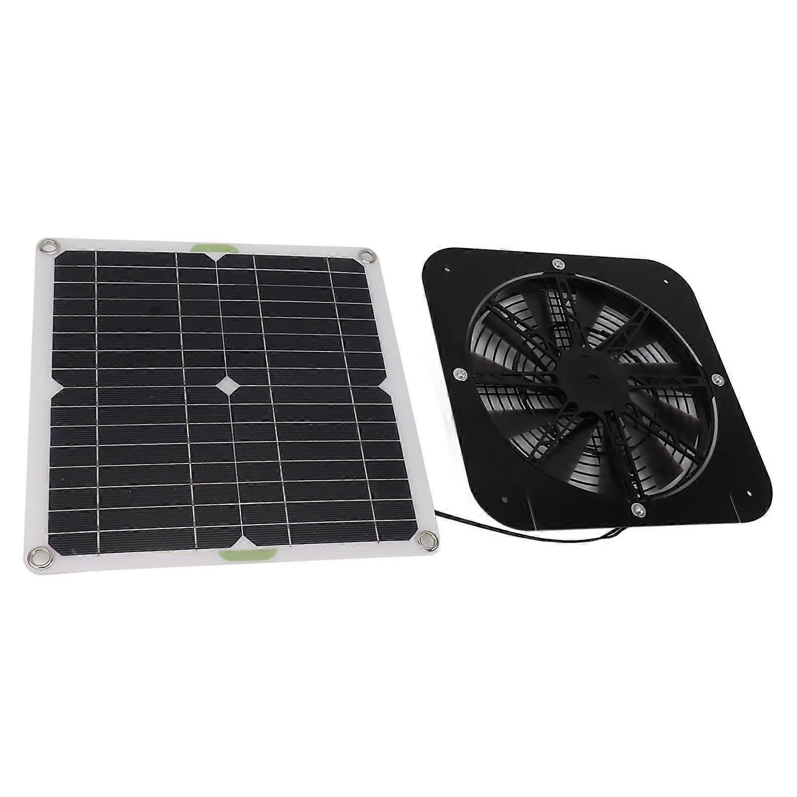 performance solarpowered fan for greenhouses, chicken coops, dog kennels, kit, automatic speed adjustment