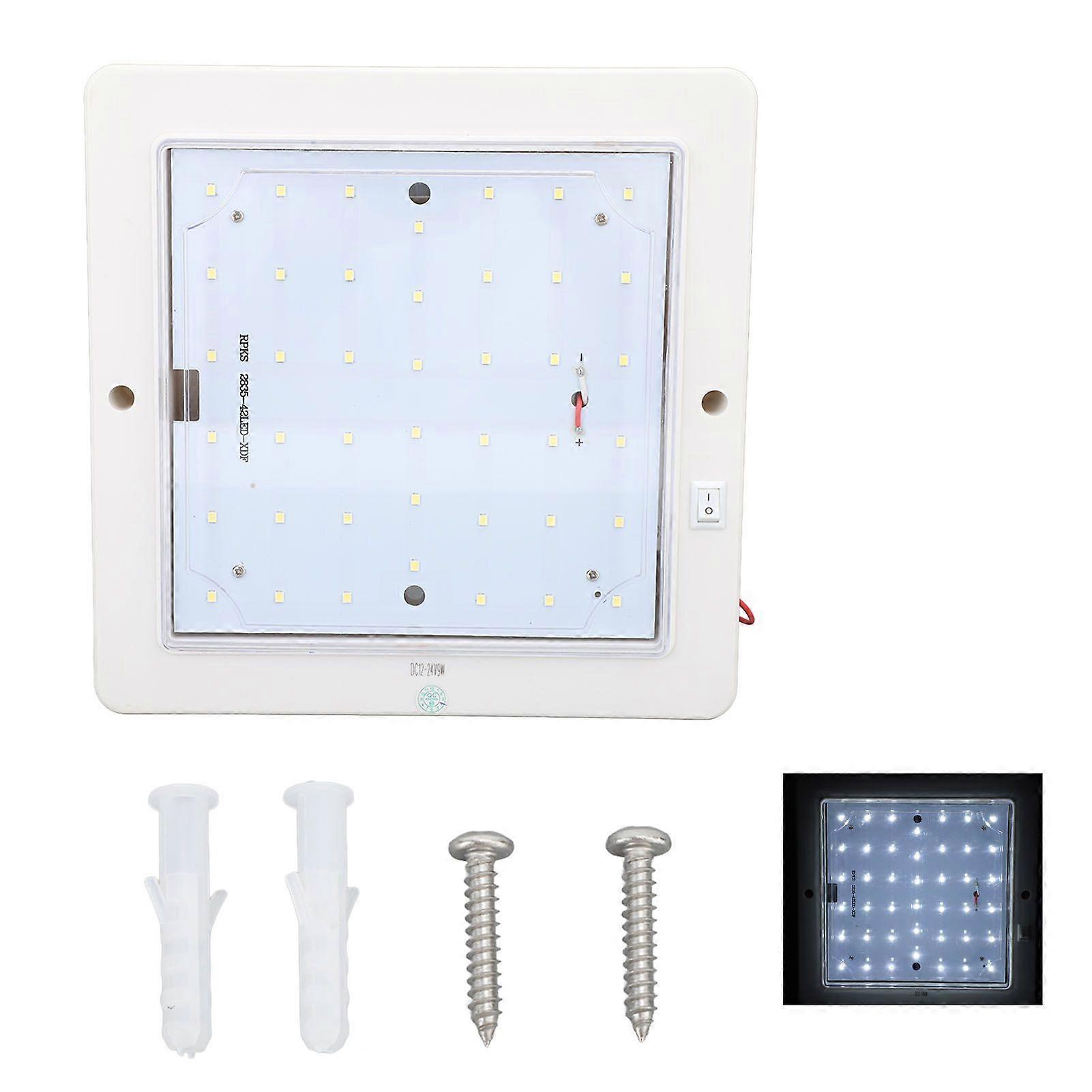 Luz de teto LED de 8x8 polegadas para trailer RV camper barco marinho