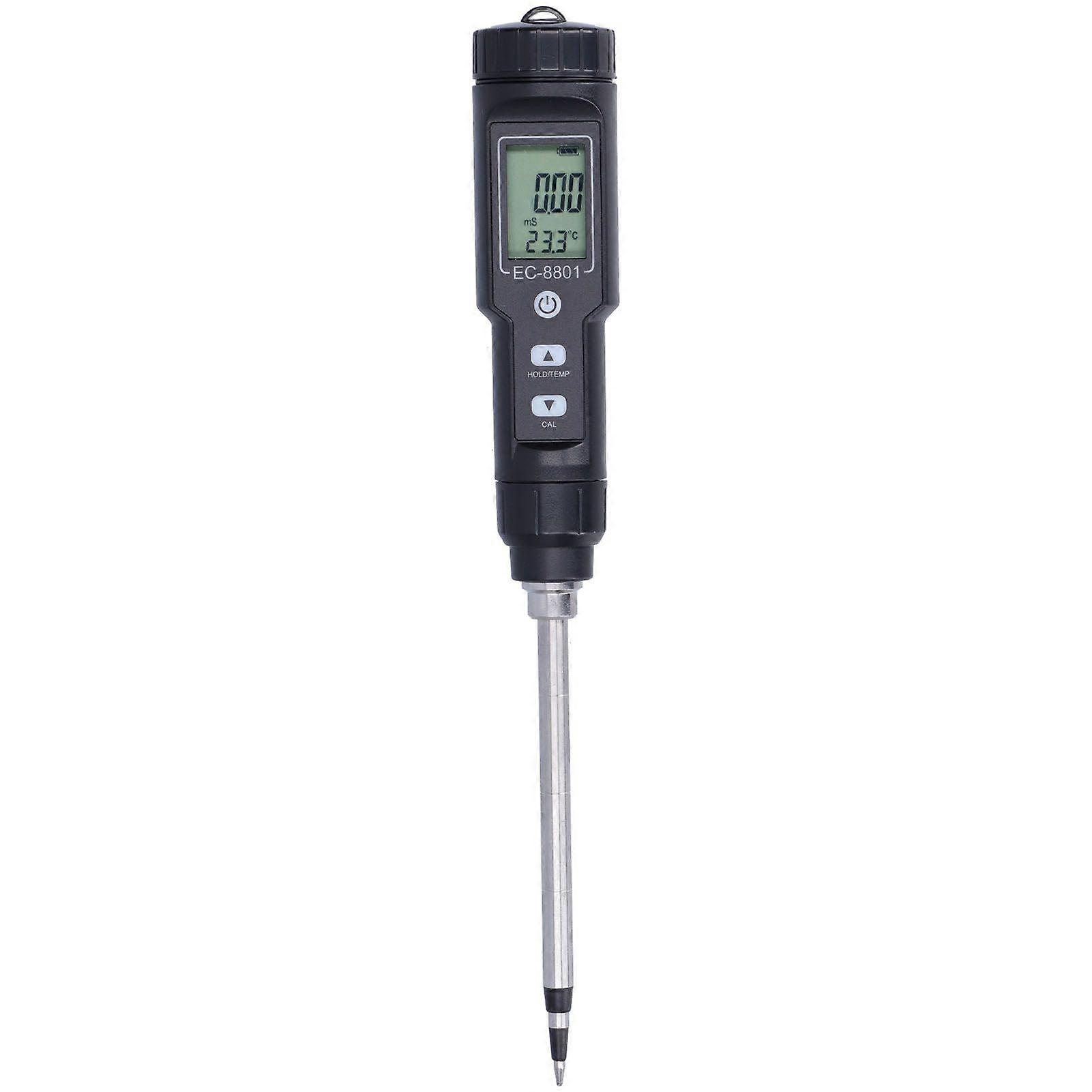 EC-Tester mit LCD-Display, Bodenleitfähigkeits- und Temperaturmessgerät für Garten und Obstgarten