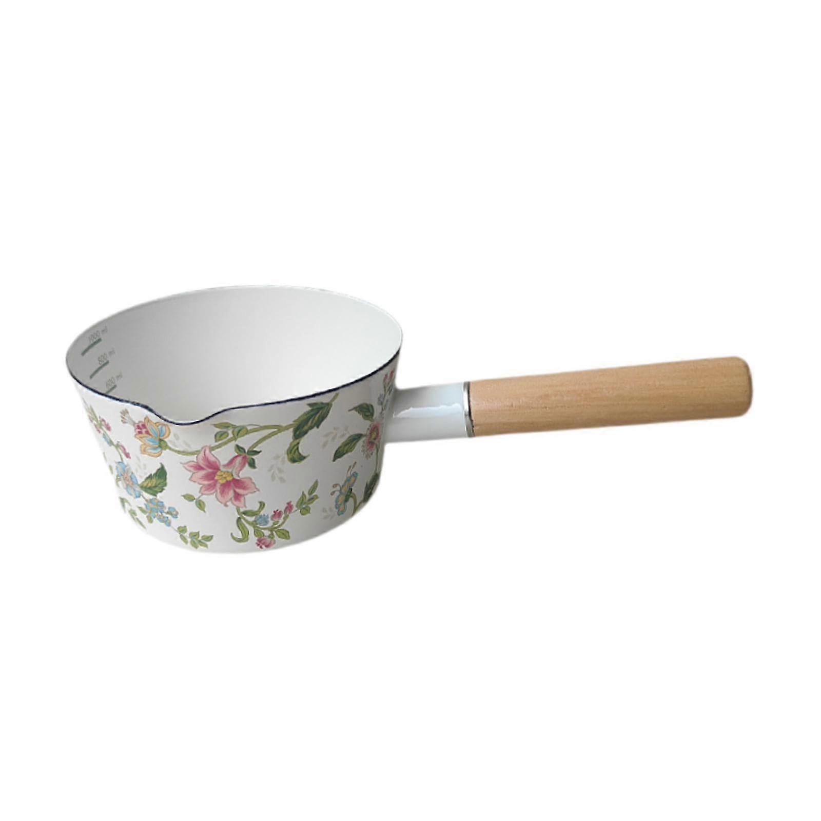 Small Milk Pot 1000 ml, Non-Stick Butter Warmer, Heat-Resistant Soup Pot for Gas Stove and Camping Stove