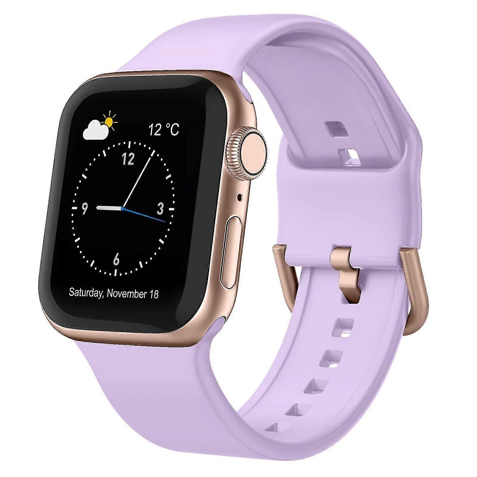 For Apple Watch SE 40mm Pin Buckle Silicone Watch Band